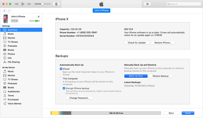 How to backup iPhone without iCloud via iTunes